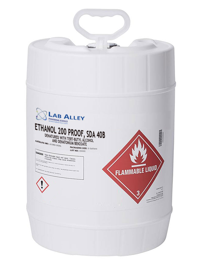 SDA-40B Ethanol 200 Proof (100%), 5 Gallons