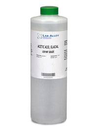 Acetic Acid, Glacial, USP/NF Grade, 500 mL. Does NOT require Hazmat fee.