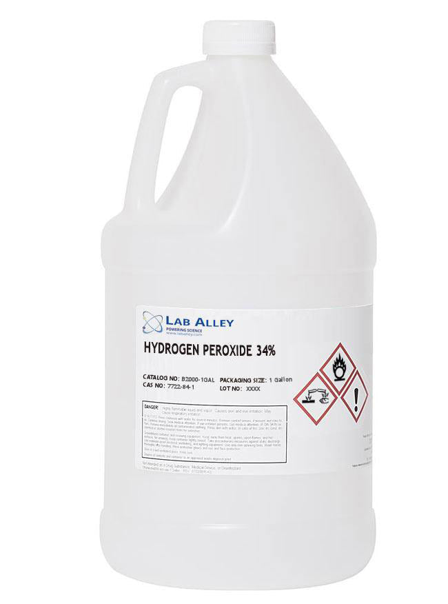 Hydrogen Peroxide 34%, Food Grade, 1 Gallon