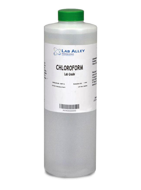 Chloroform Lab Grade, 1 Liter, Plastic Bottle  