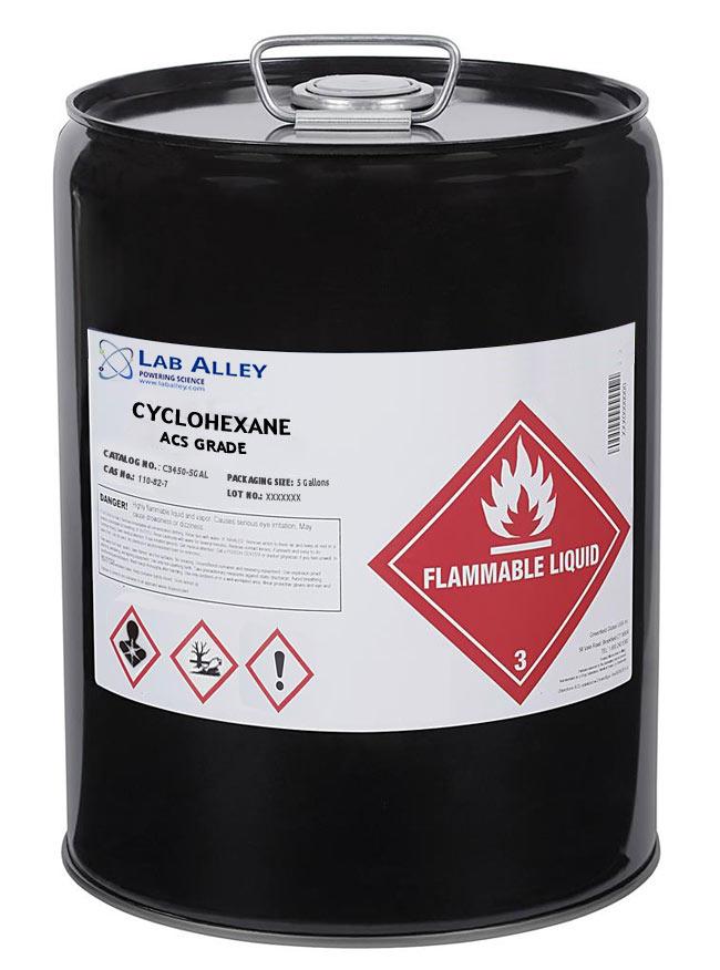 Cyclohexane, ACS Grade, 5 Gallons