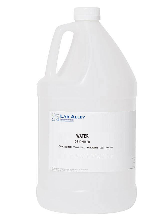 Deionized Water Lab Grade, 1 Gallon