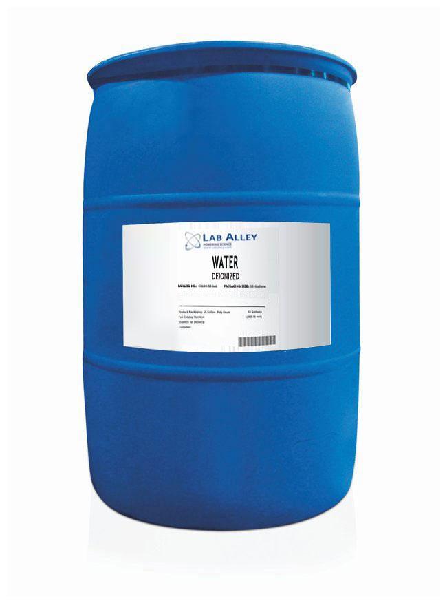 Deionized Water Lab Grade, 55 Gallon Poly Drum