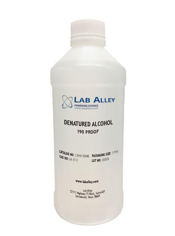 Denatured Ethanol 190 Proof, 500mL
