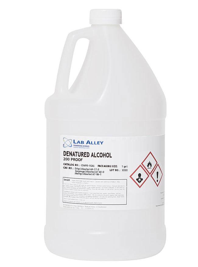 Denatured Ethanol 200 Proof, SDA-3A Ethanol, Denatured Alcohol, 1 Gallon