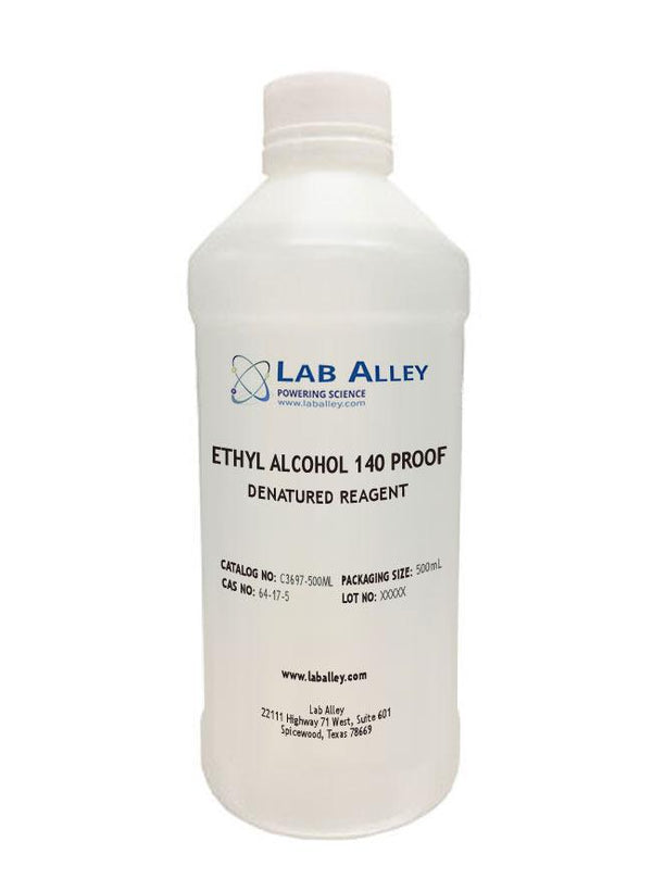 140 Proof Ethanol | Denatured | 70% Ethyl Alcohol | 500ml