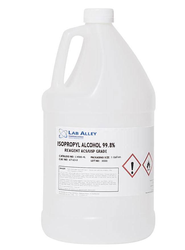 99.5% Isopropyl Alcohol | 1 Gallon | ACS/USP Grade | IPA