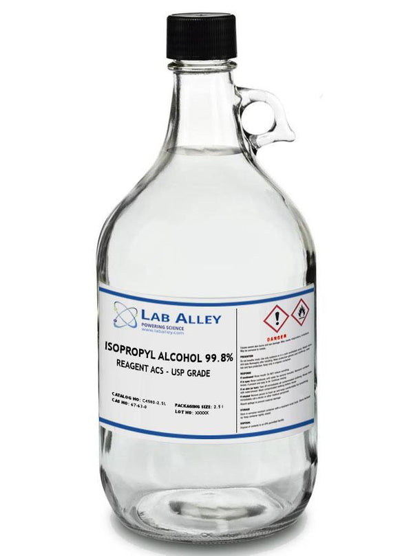 	Isopropyl Alcohol (IPA), 99.8%, ACS/USP Grade, 2.5 Liter