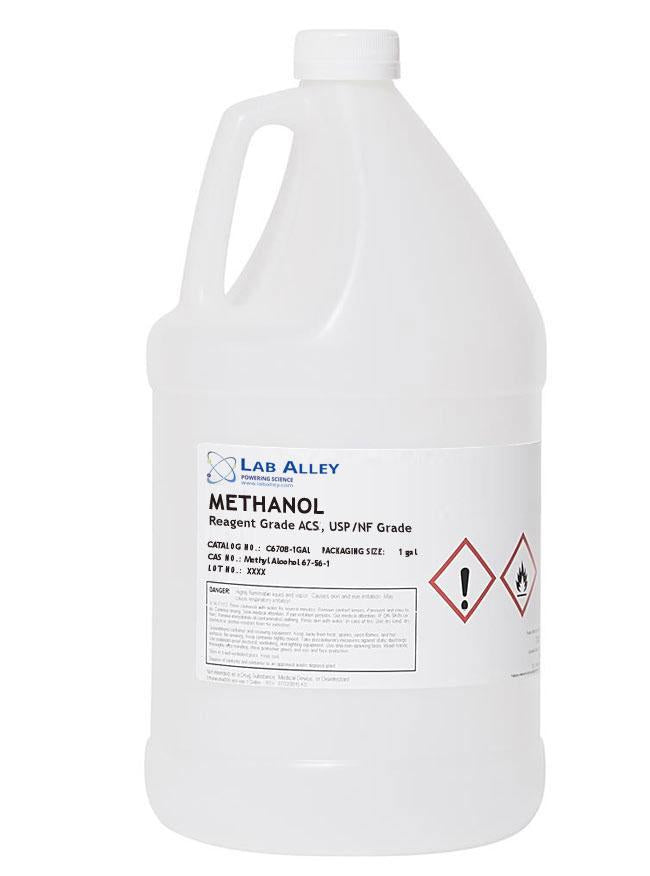Methanol (Methyl Alcohol), Reagent ACS, USP/NF Grade, 1 Gallon