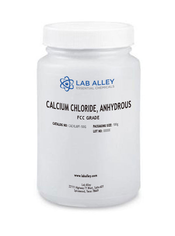Calcium Chloride, Anhydrous, FCC Grade, Pellets