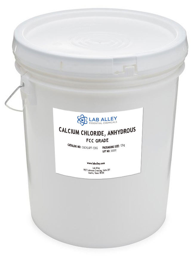 Calcium Chloride, Anhydrous, FCC Grade, Pellets