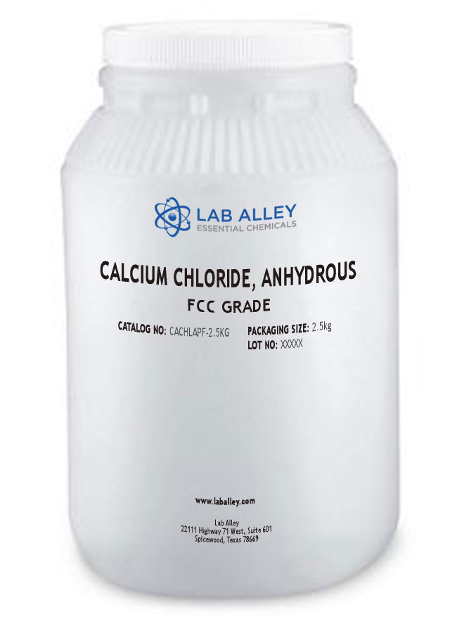 Calcium Chloride, Anhydrous, FCC Grade, Pellets