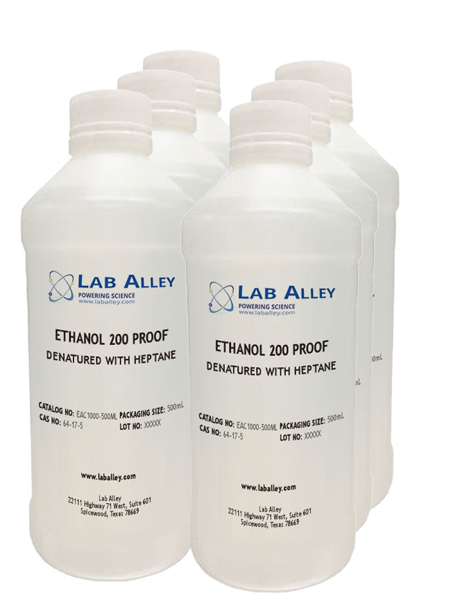 Ethanol Denatured With Heptane | For Botanical Extraction, 6x500ml