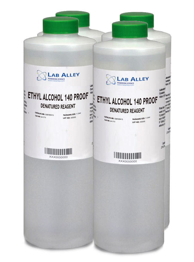 Ethanol 140 Proof (70%) Denatured Alcohol, 4x1 Liter Case