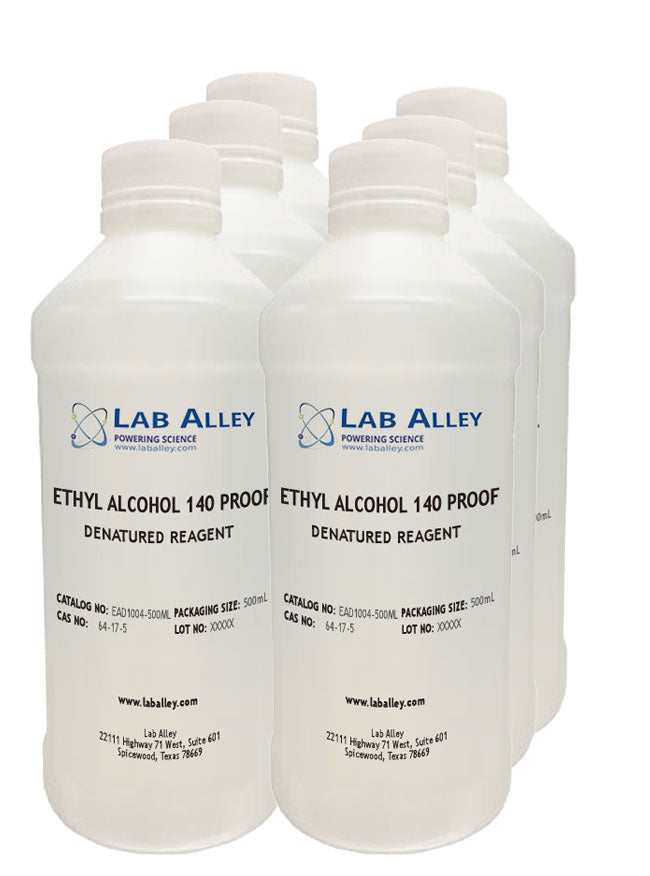 Ethanol 140 Proof (70%) Denatured Alcohol, 6x500ml Case