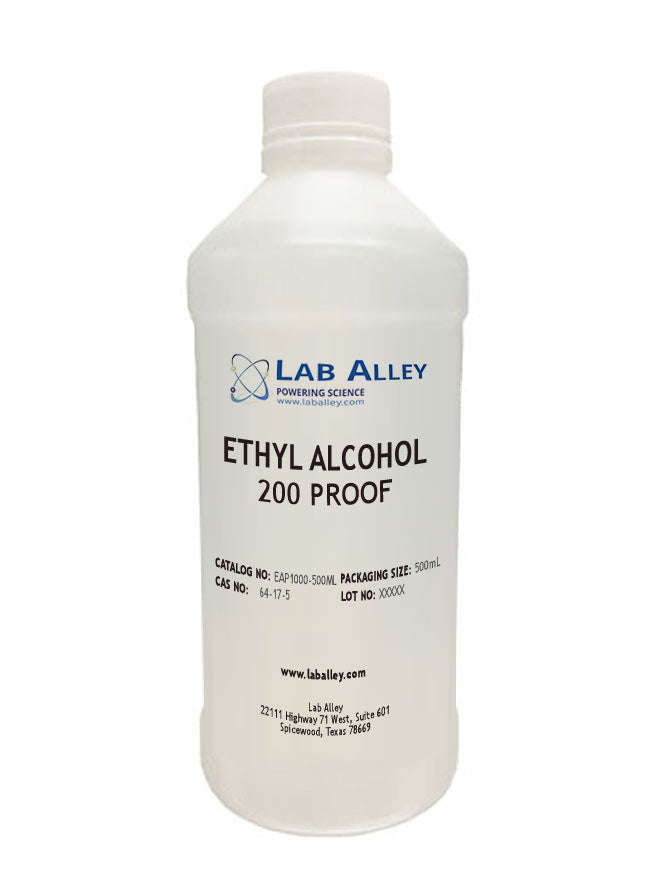 Ethanol 200 Proof, Undenatured, ACS-USP Grade, Tax Paid, 500ml