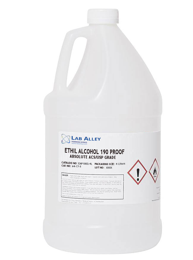 Ethanol 190 Proof (95%) Non-Denatured Alcohol, ACS/USP/FCC Grade, Kosher