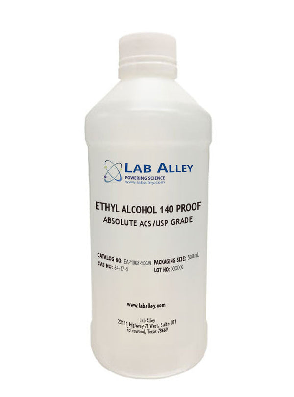 Ethanol 140 Proof, Undenatured, Pure Food Grade, Tax Paid,  500ml