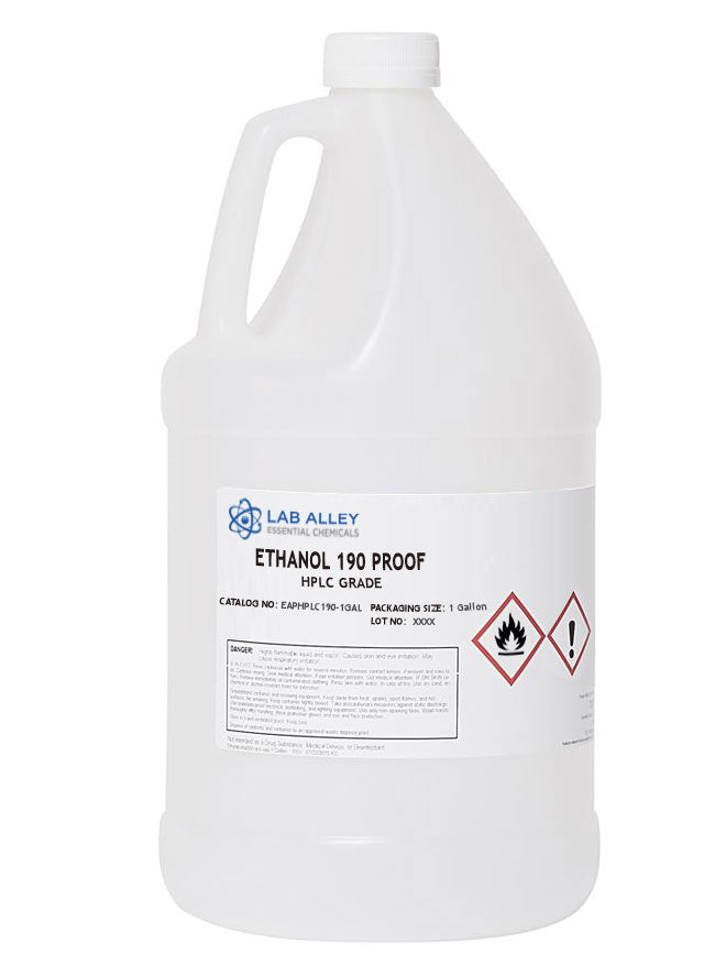 Ethanol 190 Proof (100%) Non-Denatured, Pure Alcohol, HPLC Grade