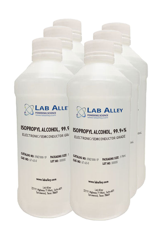 Isopropyl Alcohol, Electronic Grade / Semiconductor Grade, 99.9+%, 6x1 Pint