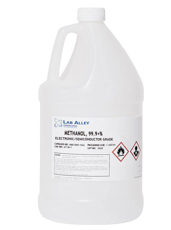 Methanol, Electronic/Cleanroom Grade, 99.9+%, 1 Gallon