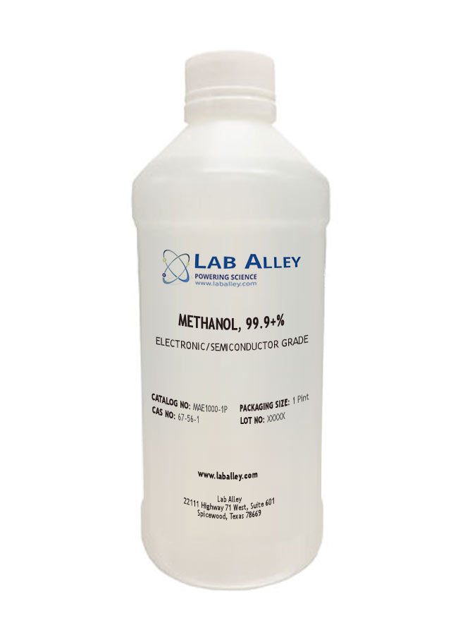 Methanol, Electronic/Cleanroom Grade, 99.9+%, 1 Pint
