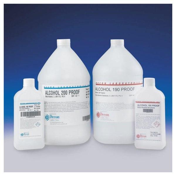 140 Proof Ethanol Pure (70%), Food Grade Undenatured, ACS-USP Grade, Tax Paid, Decon Labs