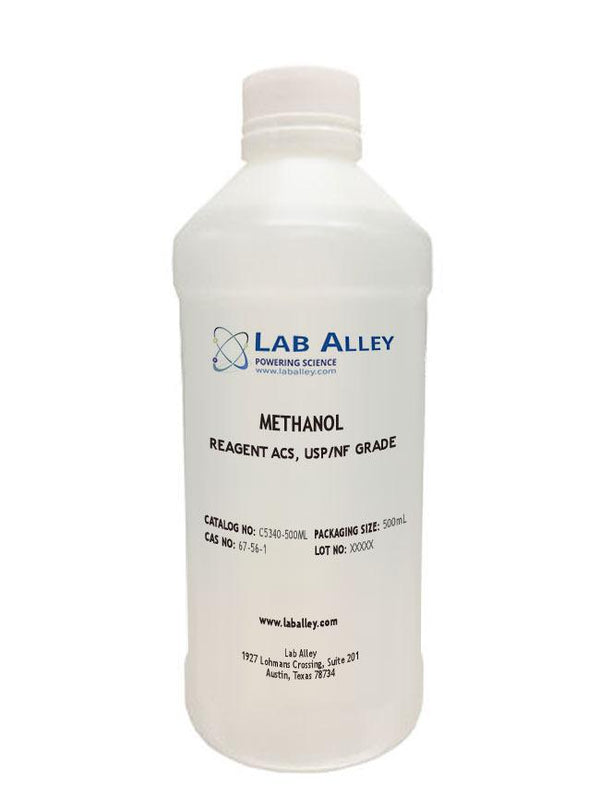 Methanol (Methyl Alcohol), Reagent ACS, USP/NF Grade, 500ml